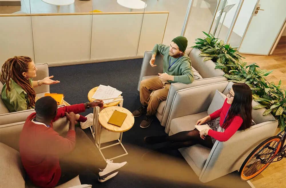 People in shared living space